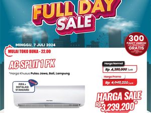 Cuma di Transmart Full Day Sale! AC Split 1 PK Diskon Rp 1 Juta