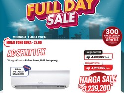 Cuma di Transmart Full Day Sale! AC Split 1 PK Diskon Rp 1 Juta