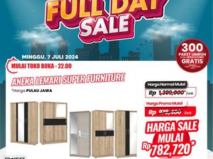 Beli Lemari di Transmart Full Day Sale Aja, Cuma Rp 700 Ribuan!