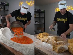 Gokil! Pria Ini Bikin Pasta dengan 255 Butir Kuning Telur