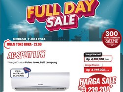 Beli AC 1 PK Ada Potongan Rp 1 Jutaan di Transmart Full Day Sale, Siapa Mau?