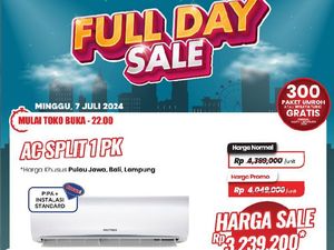 Beli AC 1 PK Ada Potongan Rp 1 Jutaan di Transmart Full Day Sale, Siapa Mau? Beli AC 1 PK Ada Potongan Rp 1 Jutaan di Transmart Full Day Sale, Siapa Mau?