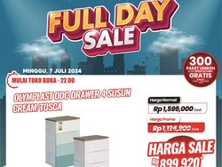 Murah Meriah! Laci Susun Diskon Rp 800 Ribuan di Transmart Full Day Sale
