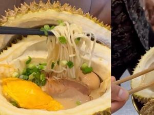 Unik! Ramen Topping Durian Disajikan dalam Buah Utuh Unik! Ramen Topping Durian Disajikan dalam Buah Utuh