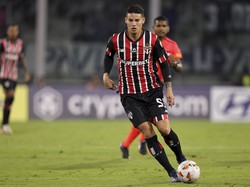 Selama 2024, James pun baru bermain selama delapan laga di Sao Paulo. Namun pemain berusia 32 tahun itu, nyatanya masih jadi jendral permainan Timnas Kolombia (AP)