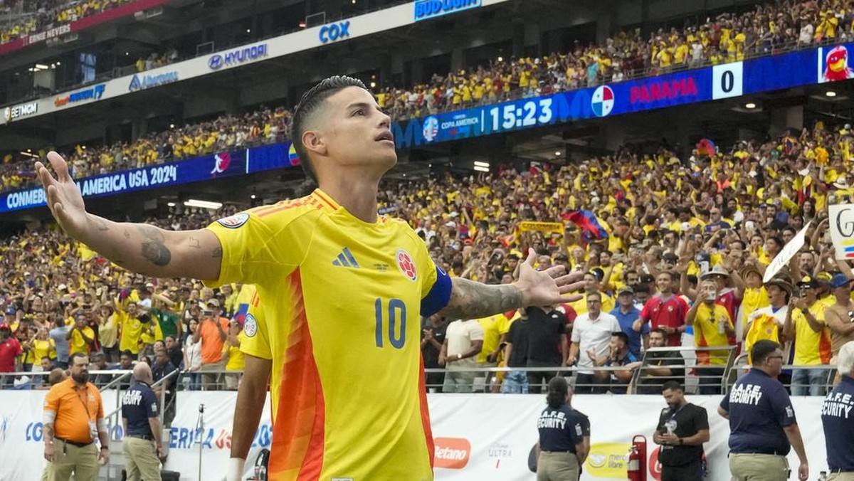 James Rodriguez berstatus bebas transfer (Foto: AP/Rick Scuteri)