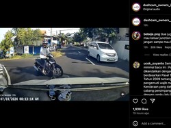 Viral Motovlogger Nyeruntul di Pertigaan, Siapa yang Harus Ngalah?