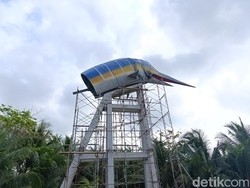 Patung Marlin Rp1,8 Miliar Mulai Dipasang di Jembatan Wiriadinata Ranggajipang