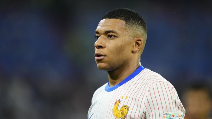 MUNICH, GERMANY - JULY 09: Mbappe of France is in action during the UEFA EURO 2024 semi-final football match between France and Spain at Allianz Arena in Munich, Germany on July 09, 2024. (Photo by Jose Breton/Anadolu via Getty Images)