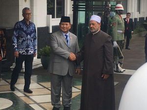 Menhan Prabowo Bertemu Imam Besar Al Azhar Mesir di Kemhan