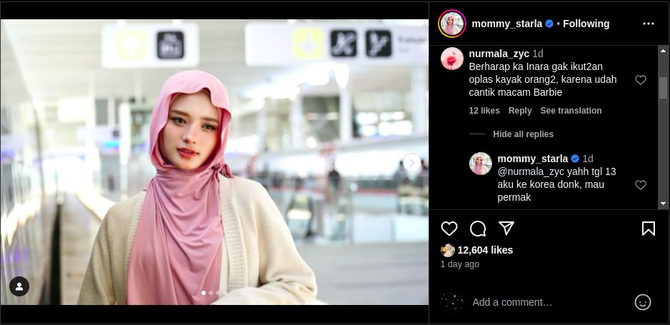 Unggahan Inara Rusli
