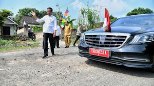 Momen Jokowi Cek Jalan Rusak di Lampung Selatan