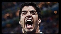 Salah satu meme Luis Suarez sang penggigit yang muncul usai panasnya Kolombia vs Uruguay di Copa America. Foto: dok. Internet/X (Twitter)  