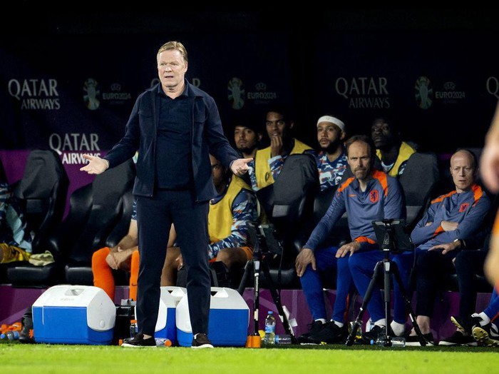 DORTMUND - National coach Ronald Koeman during the UEFA EURO 2024 Semi-final match between the Netherlands and England at the BVB Stadium Dortmund on July 10, 2024 in Dortmund, Germany. ANP KOEN VAN WEEL (Photo by ANP via Getty Images)