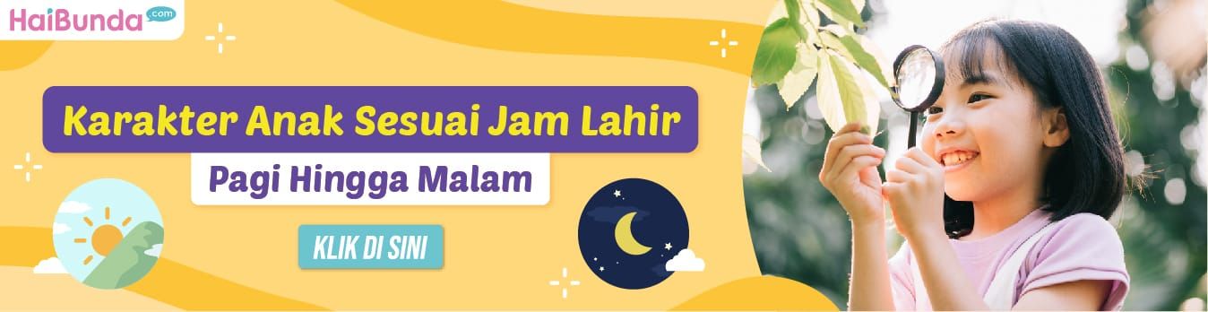 Banner Karakter Anak dari Jam Lahir