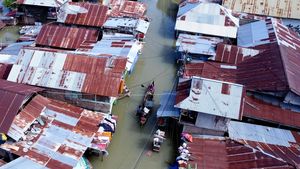 Foto Udara Luapan Danau Limboto yang Rendam Ratusan Rumah Warga