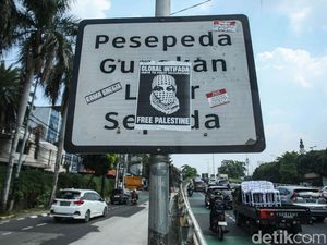 Gambar Dukungan untuk Palestina Bertebaran di Jakarta Gambar Dukungan untuk Palestina Bertebaran di Jakarta