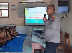 Ratusan Siswa SMPN 2 Pesanggaran Banyuwangi Ikuti Sosialisasi Bahaya Narkoba