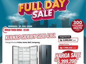 Kulkas 2 Pintu di Transmart Full Day Sale Diskon Rp 2,5 Jutaan