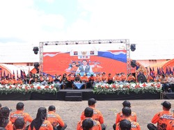 BNPB Gelar Apel Mitigasi-Tanggap Bencana di Pantai Marina Boom Banyuwangi