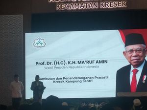 Wapres Maruf Resmikan Kecamatan Kresek Jadi Kampung Santri
