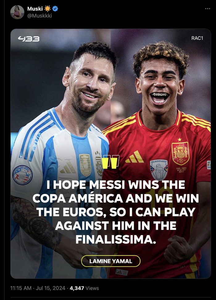 Meme Argentina juara Copa America 2024
