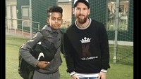 Foto Lamine Yamal dan Lionel Messi, para kampiun hari ini. Foto: dok. Internet/X (Twitter)