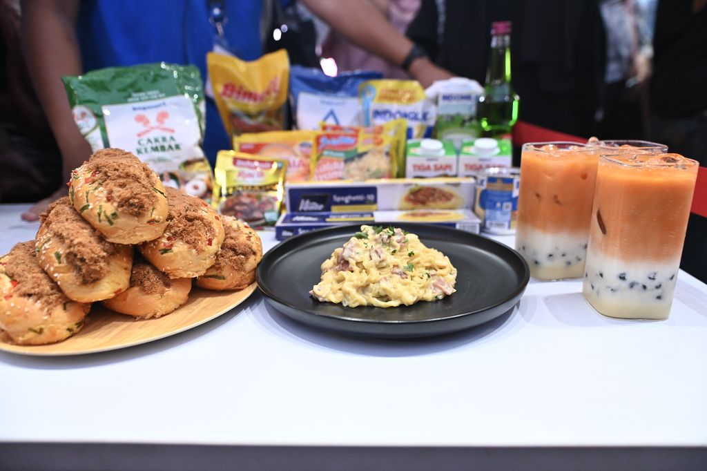 Sejumlah kreasi kuliner dari produk andalan Indofood