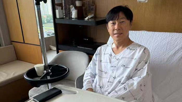 Shin Tae-yong selepas menjalani operasi pleuritis
