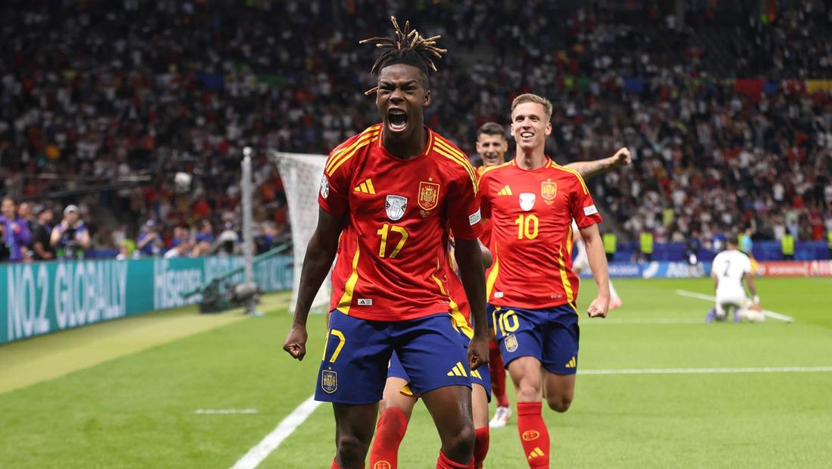 Nico Williams memecah kebuntuan Spanyol di final Piala Eropa 2024. (Foto: Getty Images/Crystal Pix/MB Media)