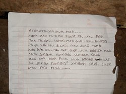 Bocah di Ogan Ilir Tinggalkan Surat Saat Minggat: Mak Dak Usah Nanges