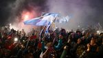 Euforia Suporter Sambut Timnas Argentina di Buenos Aires