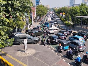 Penampakan Macet di Jl Juanda Jakpus Akibat Penutupan Jalan Sekitar Istana