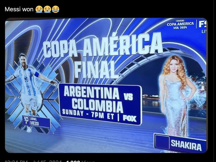 Meme Messi Shakira Copa America 2024