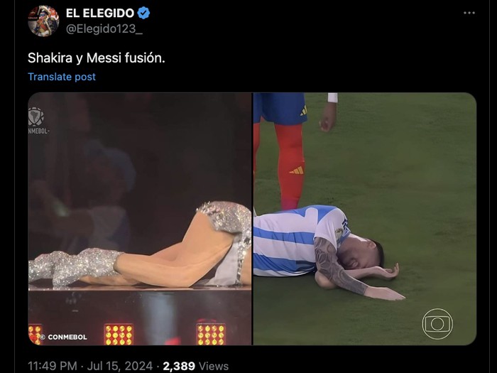 Meme Messi Shakira Copa America 2024