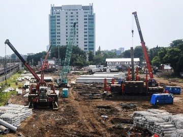 Penampakan Terkini Proyek Perluasan Stasiun Tanah Abang