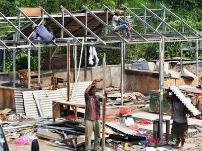 Revitalisasi Pasar Jambu Dua Rampung, TPS Pedagang Dibongkar