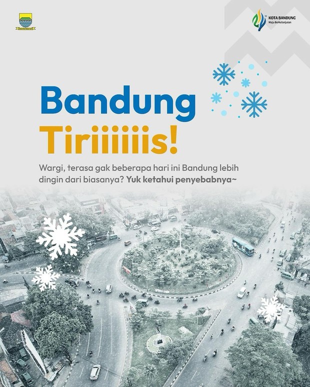 Suhu dingin Bandung/ Foto: Instagram.com/humas_bandung Suhu dingin Bandung/ Foto: Instagram.com/humas_bandung