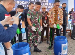 BNNP Sumsel Musnahkan 13 Kg Sabu Jaringan Malaysia