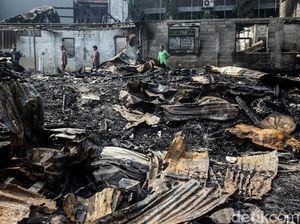 Kondisi Terkini Lapak Pondok Pinang Jaksel yang Terbakar