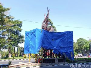 Monumen Knalpot Brong di Surabaya Sebentar Lagi Rampung, Tinggal Finishing Monumen Knalpot Brong di Surabaya Sebentar Lagi Rampung, Tinggal Finishing