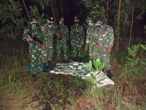 TNI Gagalkan Penyelundupan Ekstasi-35,9 Kg Sabu, Pelaku Kabur ke Malaysia