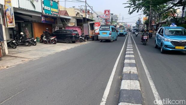 Lokasi duel maut tukang galon vs tukang parkir di Pondok Pinang, Jakarta Selatan.