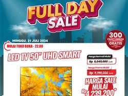 TV LED 50 UHD Smart TV di Transmart Full Day Sale Diskon Rp 2,1 Juta