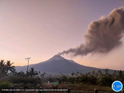 Gunung Lewotobi Laki-laki Meletus Lagi Pagi Ini