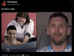 Kali ini Messi yang menangis liat meme itu. Foto: dok. Internet/X (Twitter)