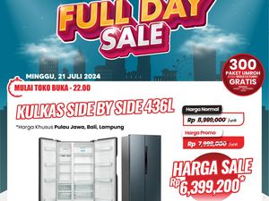 Kulkas Side by Side di Transmart Full Day Sale Diskon Rp 2,6 Jutaan!
