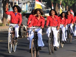 Ribuan Pecinta Sepeda Tua Jatim Konvoi di Kota Pasuruan