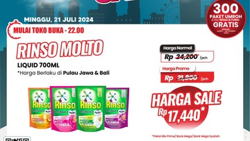 Obral Deterjen Murah, Cuma di Transmart Full Day Sale Hari Ini