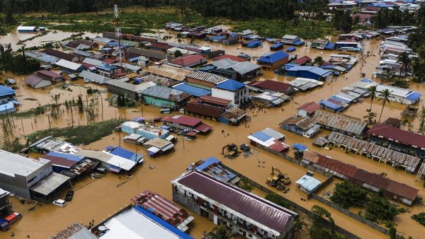 Foto Udara Banjir di Halmahera Tengah